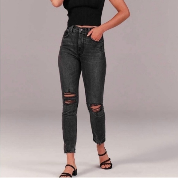 Abercrombie & Fitch The Skinny High Rise Black Jeans - Picture 1 of 13